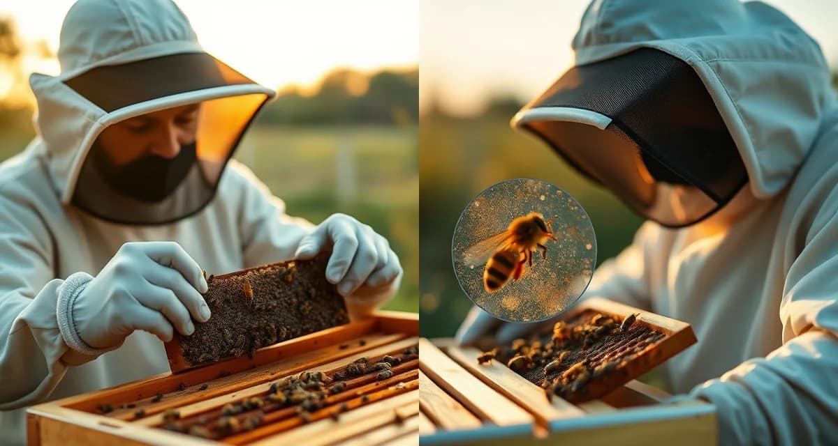 Side-by-side comparison of BeeKeeperPal and VarroaVault hive management interfaces for varroa mite tracking