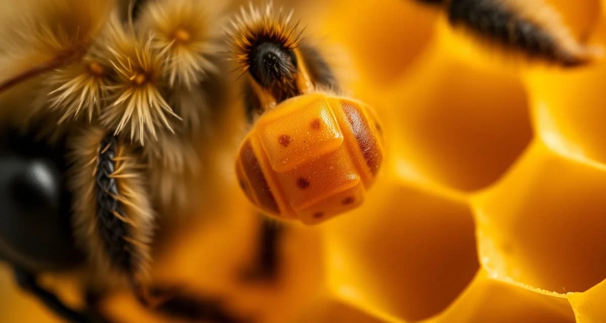 Varroa mite parasitic on honeybee showing the scale of colony decline threat and need for management