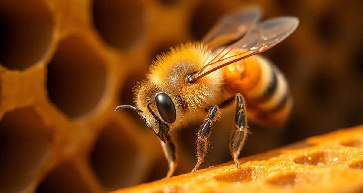 Close-up of varroa mite on honeybee during July monitoring season, showing pest identification for mid-season hive management.