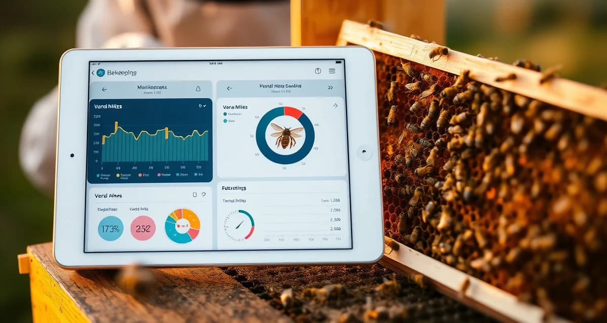 VarroaVault free trial interface showing varroa mite monitoring dashboard with hive data tracking and threshold alerts for beekeepers