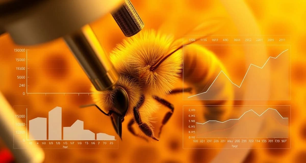 AI varroa mite population modeling chart showing predictive growth curves and treatment threshold indicators for proactive hive management
