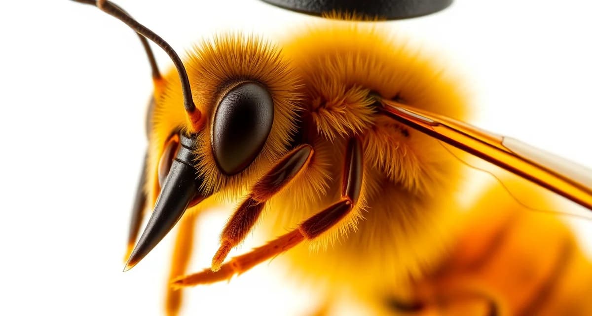 Microscopic view of varroa mites on honeybee for VarroaVault research data collection and analysis