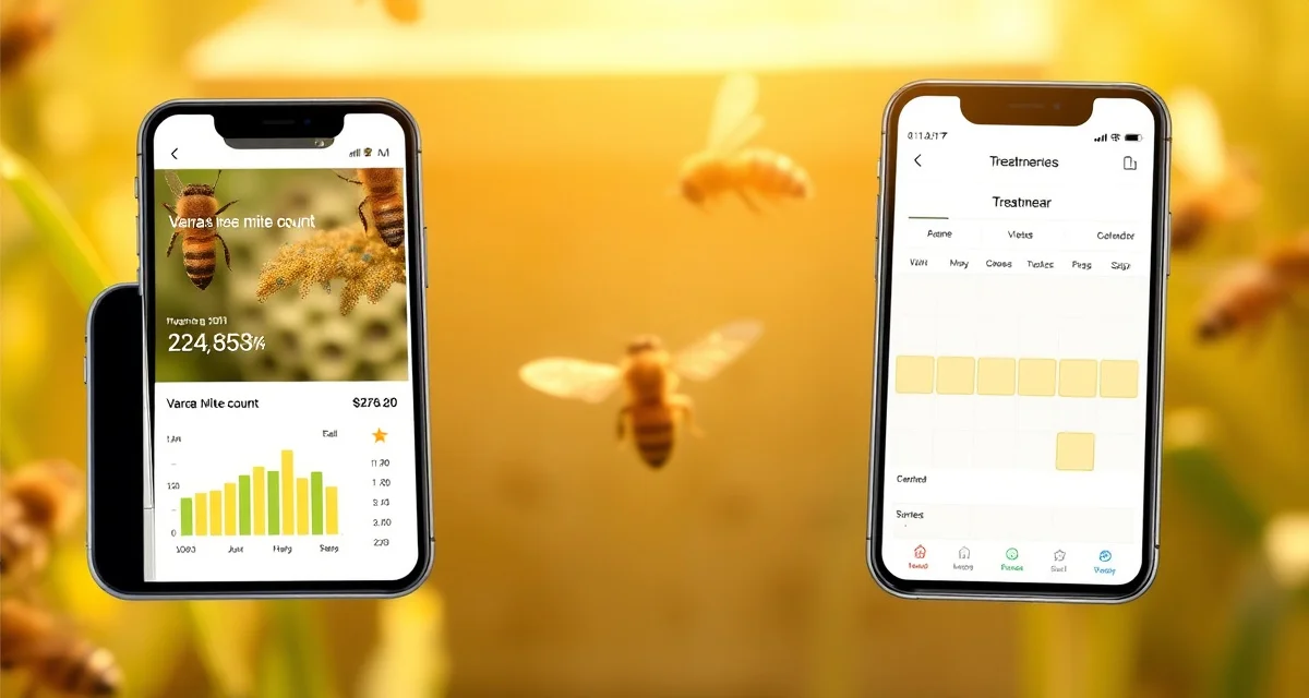 Comparison of varroa mite tracking apps showing VarroaVault data-driven approach versus BeeKeepPal calendar recommendations for hive management.