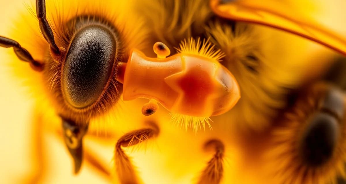 Close-up of varroa mite on honeybee showing signs of treatment resistance and parasitic infestation in beehive management.
