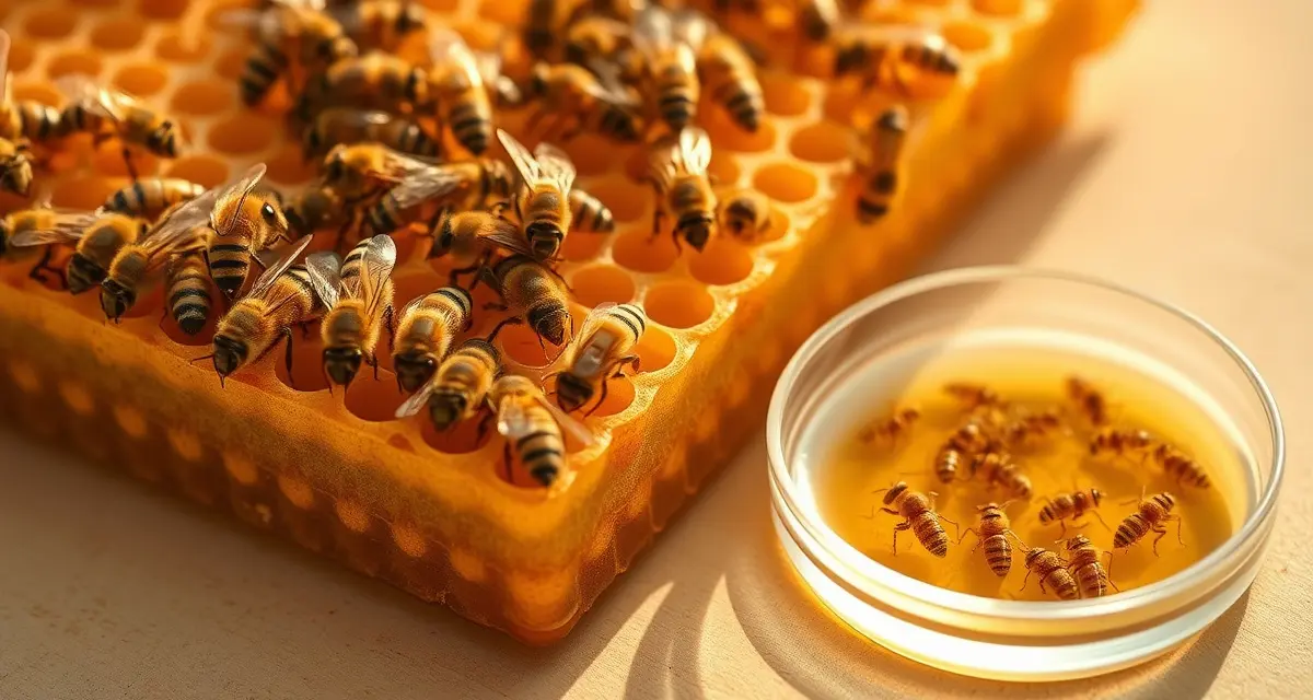 Varroa mite wash calculation sample showing honeybees and mite count measurement for hive infestation assessment